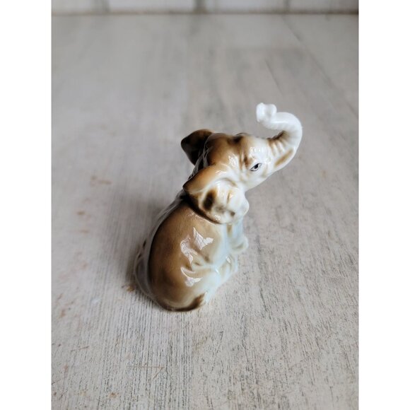 Enesco 1984 miniature elephant ceramic unique figure safari - Picture 4 of 6